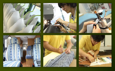 Picture of campers and carriages upholstery preparation